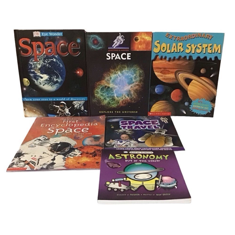 Space Solar System Astronomy Book Lot of 6 DK Basher Usborne